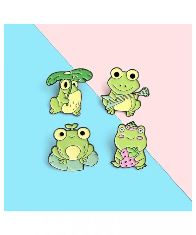 Funny Frog Enamel Pins, Cute Animal Cartoon Frog Brooch Pin, meme Frog Metal Enamel Lapel Badge for Backpacks Clothing Bags J...