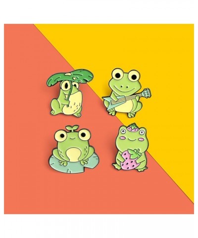 Funny Frog Enamel Pins, Cute Animal Cartoon Frog Brooch Pin, meme Frog Metal Enamel Lapel Badge for Backpacks Clothing Bags J...