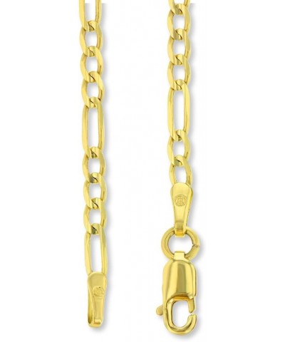 Solid 14K Yellow Gold Star Of David Hebrew Pendant with Figaro Necklace 18.0 Inches $139.75 Necklaces