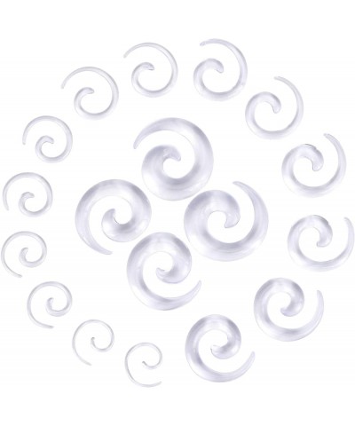 9 Pairs Acrylic Crescent Horseshoes Taper Set Pincher Septum Spiral Stretching Kit Gauges 14G 12G 10G 8G 6G 4G 2G 0G 00G spir...