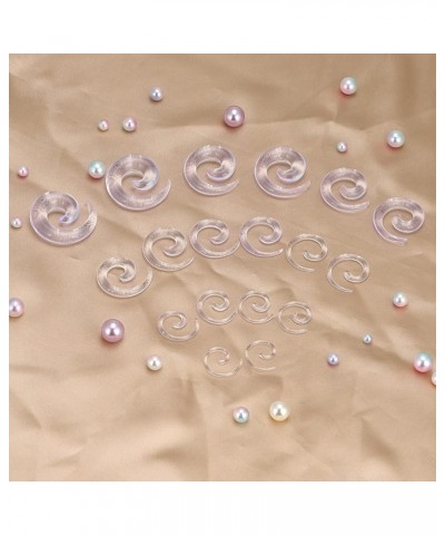 9 Pairs Acrylic Crescent Horseshoes Taper Set Pincher Septum Spiral Stretching Kit Gauges 14G 12G 10G 8G 6G 4G 2G 0G 00G spir...