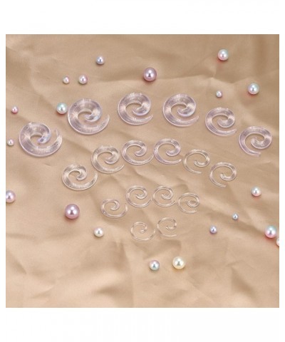 9 Pairs Acrylic Crescent Horseshoes Taper Set Pincher Septum Spiral Stretching Kit Gauges 14G 12G 10G 8G 6G 4G 2G 0G 00G spir...