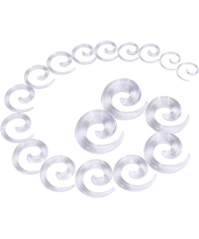 9 Pairs Acrylic Crescent Horseshoes Taper Set Pincher Septum Spiral Stretching Kit Gauges 14G 12G 10G 8G 6G 4G 2G 0G 00G spir...