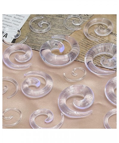 9 Pairs Acrylic Crescent Horseshoes Taper Set Pincher Septum Spiral Stretching Kit Gauges 14G 12G 10G 8G 6G 4G 2G 0G 00G spir...