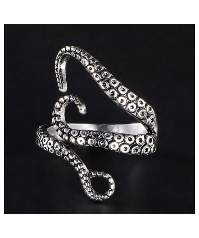 Adjustable Octopus Rings and Iced Out Ring Diamond Heart Eternity Band Ring Statement Wedding Rings for Men Women Hip Hop Rap...