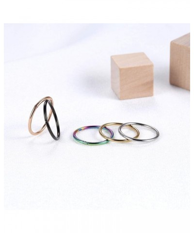 5 Pcs 20G 18G 16G Nose Rings Hoop Set 316L Surgical Steel Earrings Tragus Septum Piercing Cartilage Hoop For Women Men 16g 14...