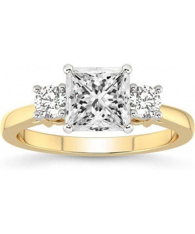 1 ct - 5 ct IGI Certified Lab Grown Diamond Ring | 14K Or 18K White, Yellow Or Rose Gold | Intricacy Three Stone Diamond Ring...