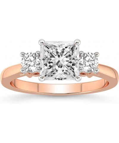 1 ct - 5 ct IGI Certified Lab Grown Diamond Ring | 14K Or 18K White, Yellow Or Rose Gold | Intricacy Three Stone Diamond Ring...