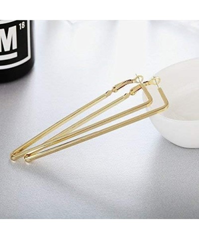 Stainless Steel Simple Geometric Big Hoop Earring For Women Girls… Triangle80-GD $7.44 Earrings