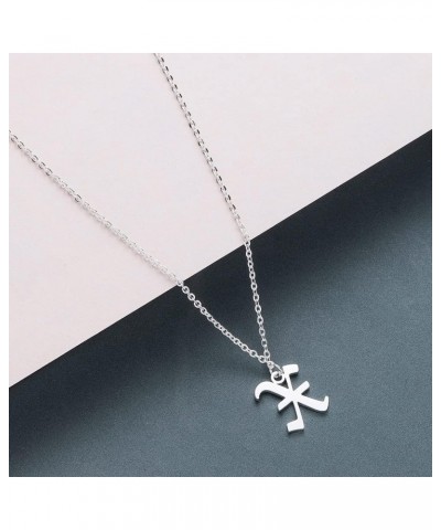 Stainless Steel Gold Plated Gothic, Old English Initial A - Z Letter Alphabet Pendant Necklace X $10.19 Necklaces