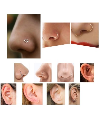 Stainless Steel Nose Rings Studs Piercing Jewelry Colorful Set Septum 20G For Women And Men Jewelry. BT15034 $11.59 Body Jewelry