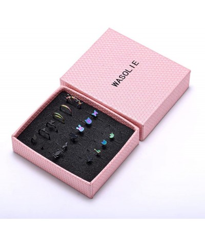 Stainless Steel Nose Rings Studs Piercing Jewelry Colorful Set Septum 20G For Women And Men Jewelry. BT15034 $11.59 Body Jewelry