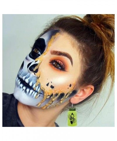 Halloween Skeleton Skull Head Dangle Earrings Creative Poison Earrings For Women Girl Halloween Costume Party Jewelry C $6.15...