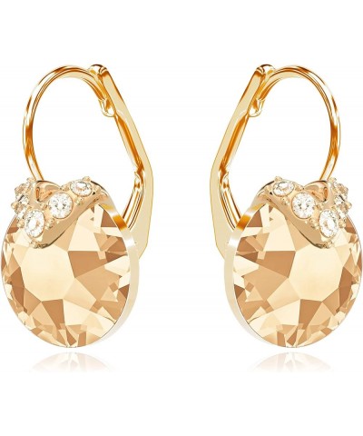 Gorgeous Solitaire Earrings for Women - Embellished with Austrian Crystals, Leverback Drop, Perfect for Any Occasion, Ideal G...