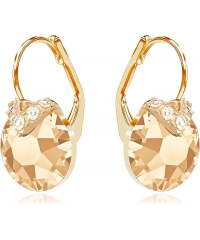 Gorgeous Solitaire Earrings for Women - Embellished with Austrian Crystals, Leverback Drop, Perfect for Any Occasion, Ideal G...