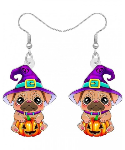 Acrylic Donuts Bulldog Pug Dog Earrings Dangle Drop Sweet Pet Ornaments Jewelry For Women Charm Gift Halloween C $6.95 Earrings