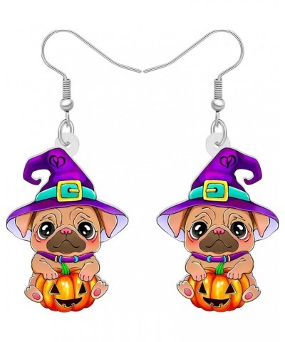 Acrylic Donuts Bulldog Pug Dog Earrings Dangle Drop Sweet Pet Ornaments Jewelry For Women Charm Gift Halloween C $6.95 Earrings