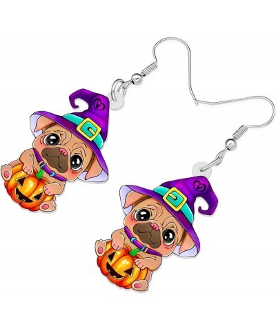 Acrylic Donuts Bulldog Pug Dog Earrings Dangle Drop Sweet Pet Ornaments Jewelry For Women Charm Gift Halloween C $6.95 Earrings