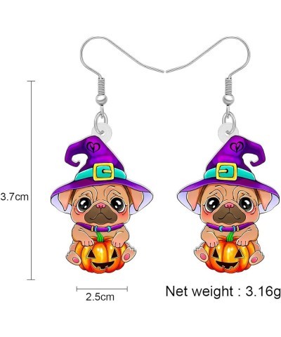 Acrylic Donuts Bulldog Pug Dog Earrings Dangle Drop Sweet Pet Ornaments Jewelry For Women Charm Gift Halloween C $6.95 Earrings