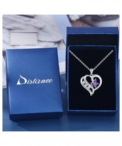 Heart Necklace for Women 925 Sterling Silver 18k Moon Heart Pendants for Girlfriend Wife Mother Sister Necklaces Jewelry for ...