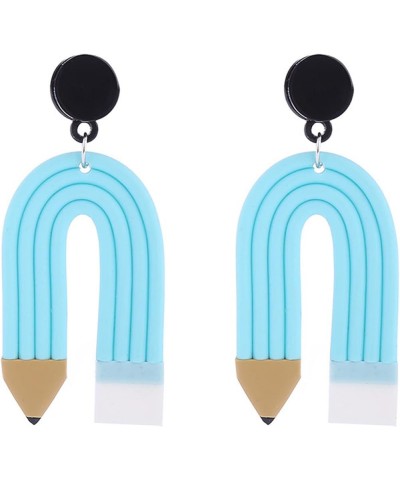 Teacher Earrings for Women Book Earrings Cute Crayon Earrings Acrylic Pencil Earrings Bookcase Drop Earrings Dainty Teacher A...