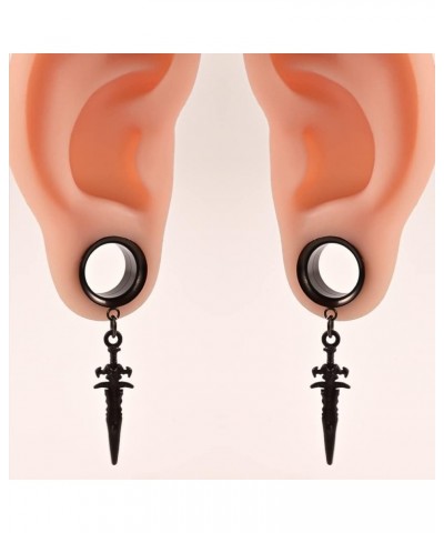 2 Pair Ear Gauges Cool Design Hypoallergenic 316 Stainless Steel Dangle Ear Plugs Tunnels Stretcher Piercing Body Jewelry 22m...