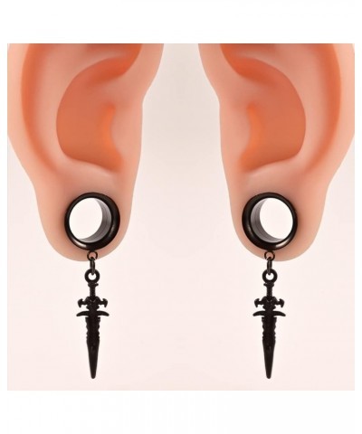 2 Pair Ear Gauges Cool Design Hypoallergenic 316 Stainless Steel Dangle Ear Plugs Tunnels Stretcher Piercing Body Jewelry 22m...