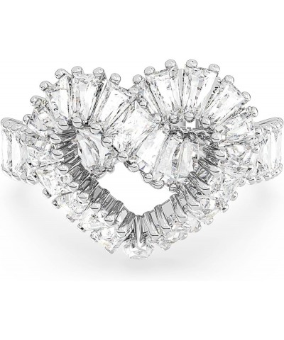 Matrix cocktail ring, Mixed cuts, Heart, White, Rhodium Finish US 9/EU 60 $54.79 Rings