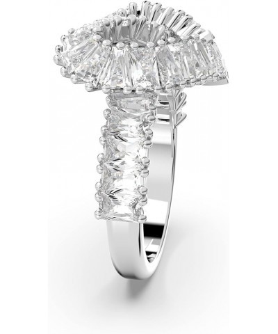 Matrix cocktail ring, Mixed cuts, Heart, White, Rhodium Finish US 9/EU 60 $54.79 Rings