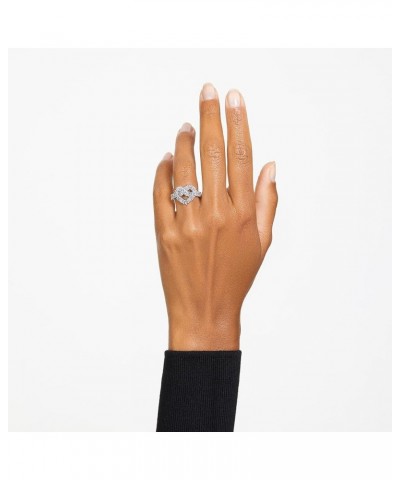 Matrix cocktail ring, Mixed cuts, Heart, White, Rhodium Finish US 9/EU 60 $54.79 Rings