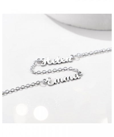 Personalized 1-5 Multiple Name Necklace,Custom Nameplate Dainty Chain 18"+2" Gold Plated Stainless Steel/925 Sterling Silver,...