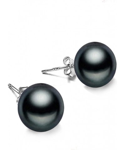 Cultured Freshwater White Grey Black Pearl Earrings for Women Girls with 925 Sterling Silver Stud Earring Hypoallergenic 7/8/...