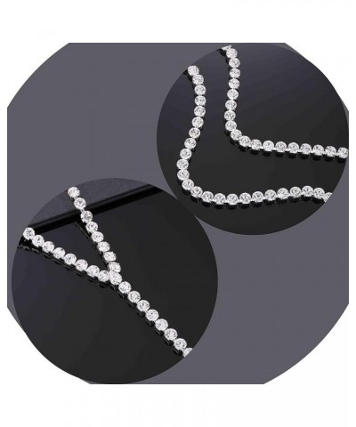 Sexy Body Chains Rhinestone Body Jewelry Shiny Crystal Chest Chain Sparkling Necklace Party for Women and Girls single-S $8.8...