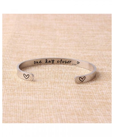 One Day Closer Cuff Bracelet, Long Distance Love for Army Wife, Military Girlfriend, Deployment Gift For Her Countdown LDR Lo...