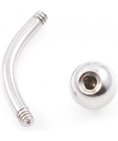 Belly Button Ring Basic Curved Barbell 14g with 20 Randomly Pick Replacement Acrylic Balls 20 Balls Package $8.77 Body Jewelry