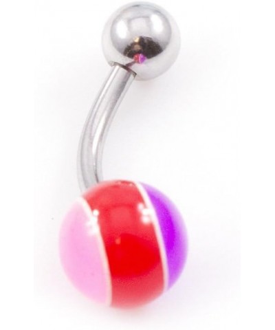 Belly Button Ring Basic Curved Barbell 14g with 20 Randomly Pick Replacement Acrylic Balls 20 Balls Package $8.77 Body Jewelry