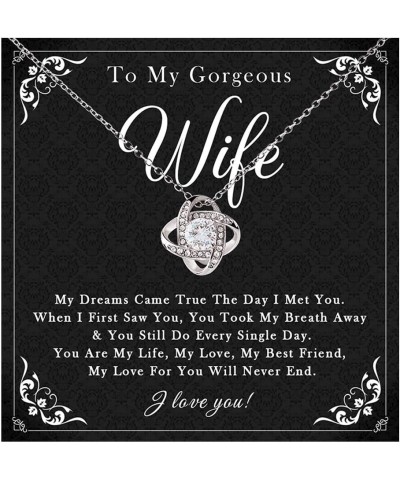 Romantic Gifts For My Wife With Message, To My Wife Necklace, Birthday Gifts to Wife From Husband, Valentines Gifts For Wife,...