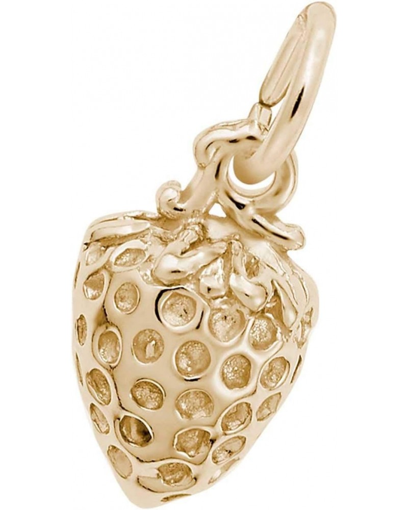 Strawberry Charm, Gold Plated Silver $17.25 Bracelets