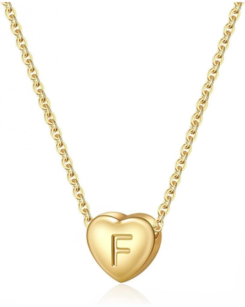 Initial Heart Necklaces for Women A to Z Alphabet Necklace 18K Gold Plated Heart Pendant Jewelry Christmas Gift Gold Plated F...