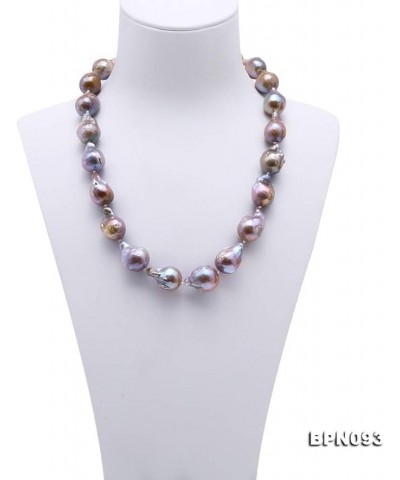 Necklace AA+ Quality 13-20mm Natural Lavender Baroque Freshwater Cultured Pearl Necklace for Women 17inches $62.50 Necklaces