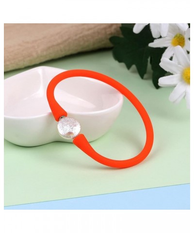 13mm Real Coin Pearl Bridesmaid Stackable Silicone Rubber Stretch Freshwater Cultured Pearl Jewelry Bracelets for women 7 Dee...