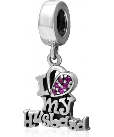 925 Sterling Silver I Love Mom Charm Love Charm Thanksgiving Charm Valentine Charm fit for Pandora Bracelet (I Love Mom) I Lo...