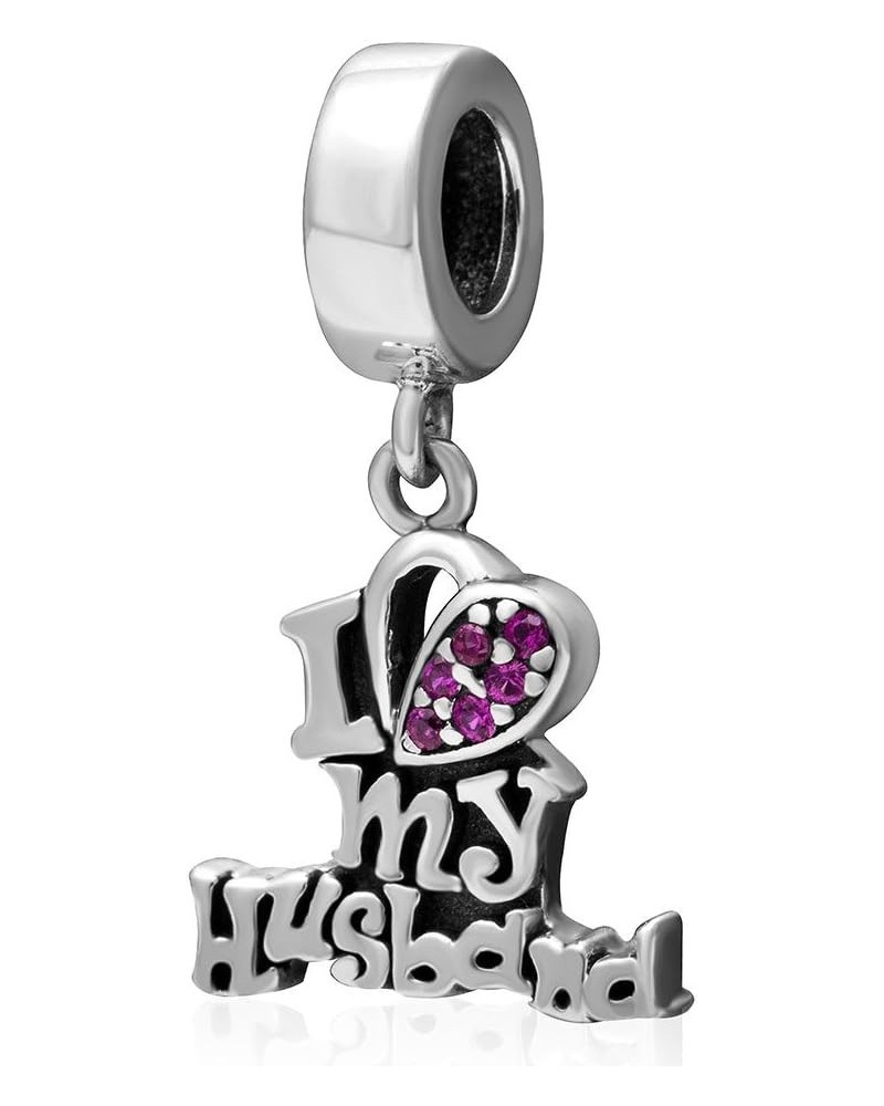 925 Sterling Silver I Love Mom Charm Love Charm Thanksgiving Charm Valentine Charm fit for Pandora Bracelet (I Love Mom) I Lo...