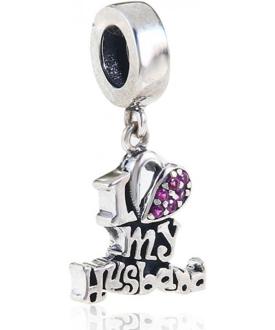 925 Sterling Silver I Love Mom Charm Love Charm Thanksgiving Charm Valentine Charm fit for Pandora Bracelet (I Love Mom) I Lo...