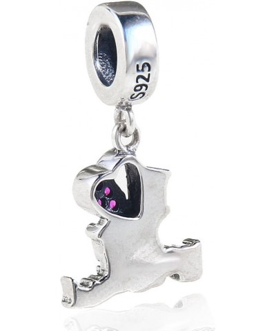 925 Sterling Silver I Love Mom Charm Love Charm Thanksgiving Charm Valentine Charm fit for Pandora Bracelet (I Love Mom) I Lo...