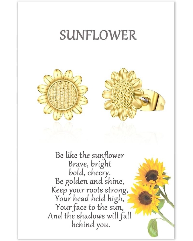 Sunflower Necklace/Earrings Hypoallergenic Jewelry Gifts for Bestfriend Women girls Style-C $7.64 Earrings