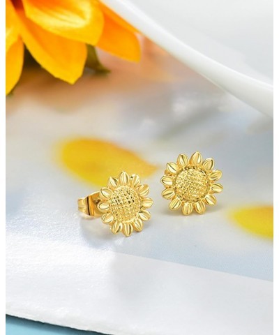 Sunflower Necklace/Earrings Hypoallergenic Jewelry Gifts for Bestfriend Women girls Style-C $7.64 Earrings