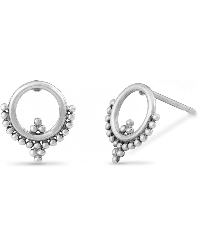 Jewelry Sterling Silver Bohemian Circle Stud Earrings $12.95 Earrings