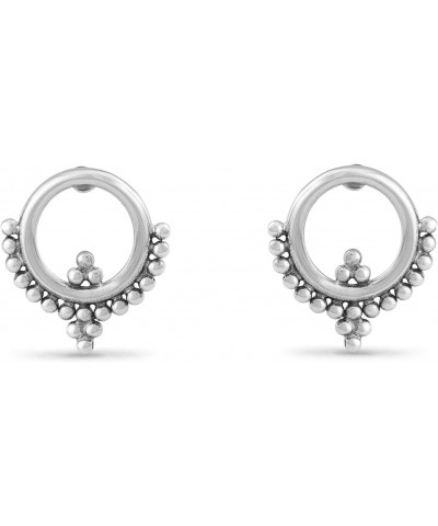 Jewelry Sterling Silver Bohemian Circle Stud Earrings $12.95 Earrings