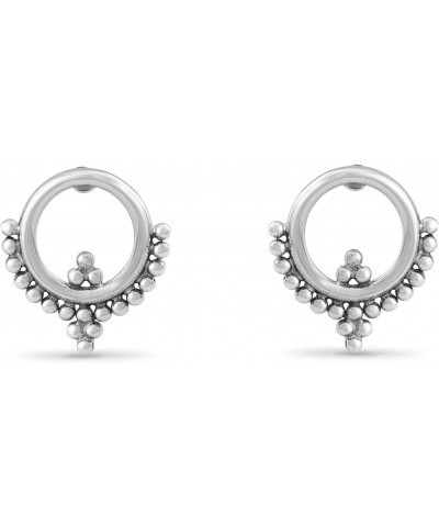 Jewelry Sterling Silver Bohemian Circle Stud Earrings $12.95 Earrings